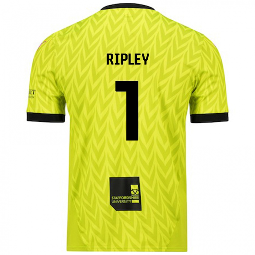 Niño Camiseta Connor Ripley #1 Verde Fluorescente 2ª Equipación 2024/25 La Camisa Argentina