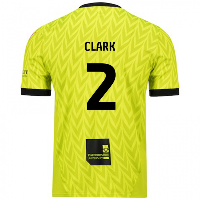 Niño Camiseta Mitch Clark #2 Verde Fluorescente 2ª Equipación 2024/25 La Camisa Argentina