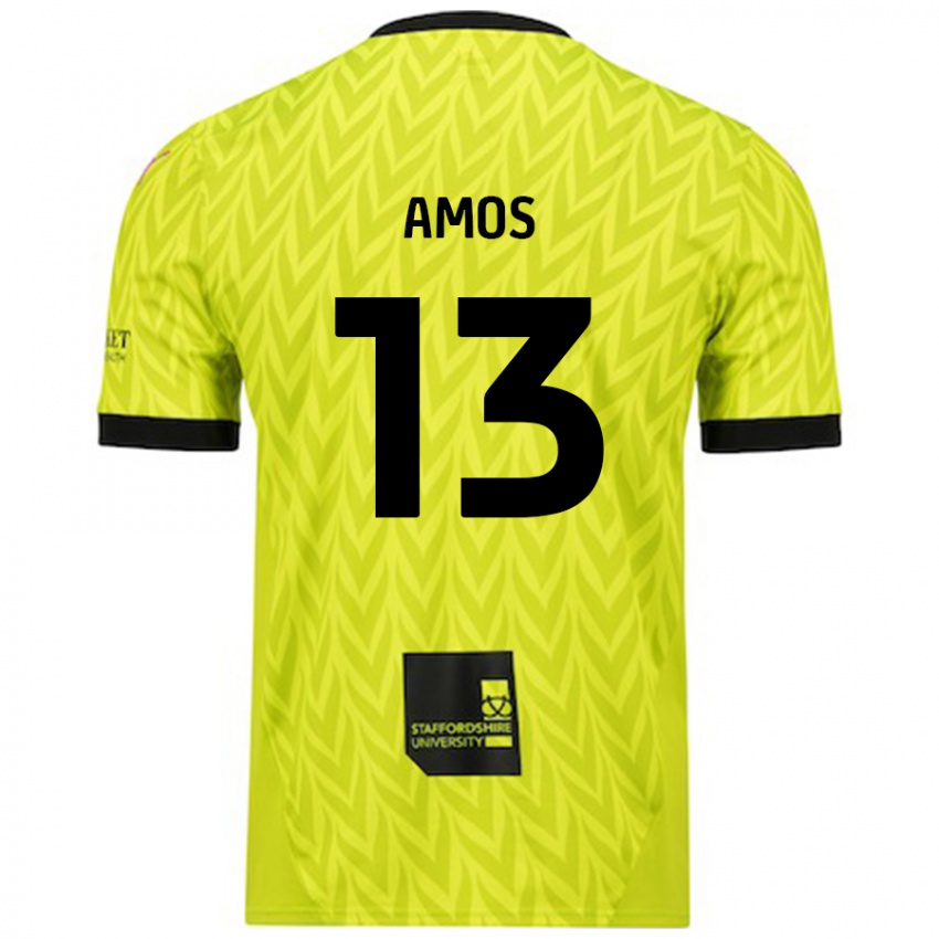 Niño Camiseta Ben Amos #13 Verde Fluorescente 2ª Equipación 2024/25 La Camisa Argentina