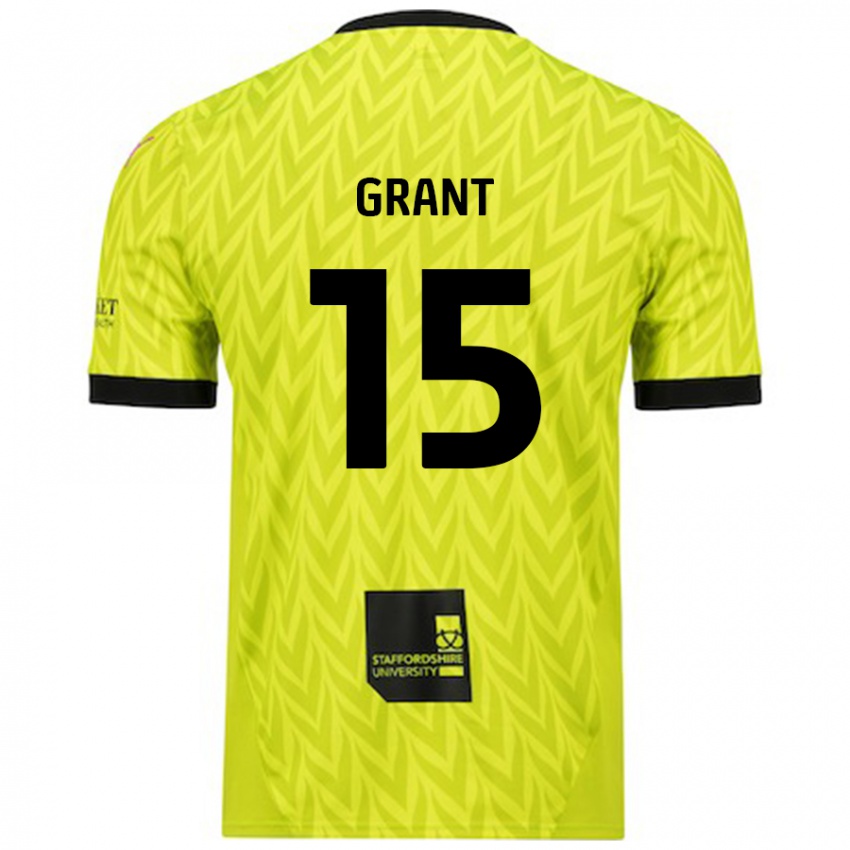 Niño Camiseta Conor Grant #15 Verde Fluorescente 2ª Equipación 2024/25 La Camisa Argentina