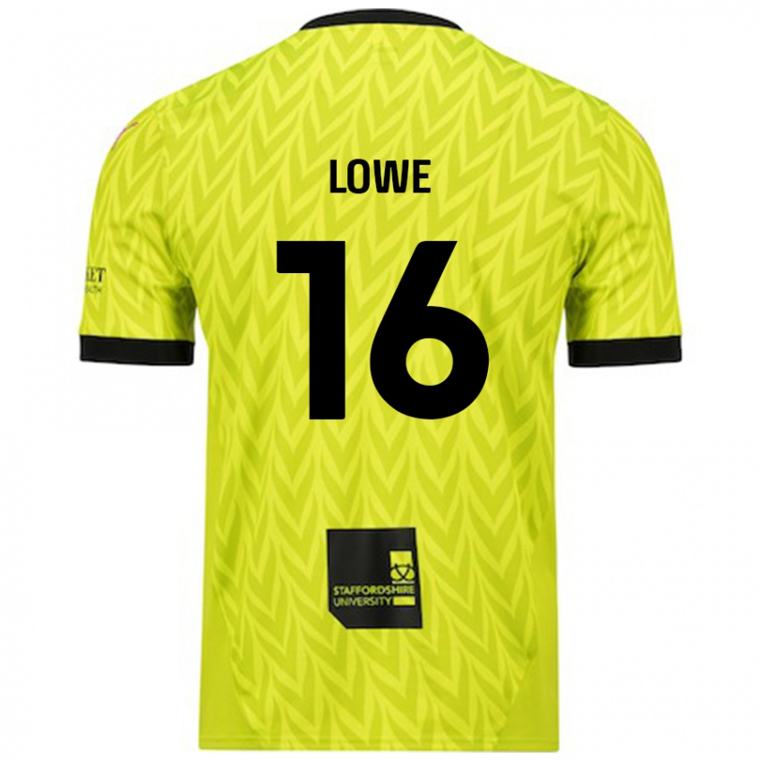 Niño Camiseta Jason Lowe #16 Verde Fluorescente 2ª Equipación 2024/25 La Camisa Argentina