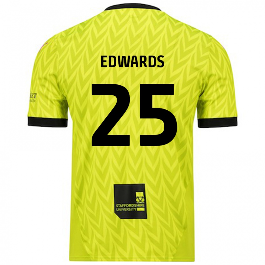 Niño Camiseta Diamond Edwards #25 Verde Fluorescente 2ª Equipación 2024/25 La Camisa Argentina