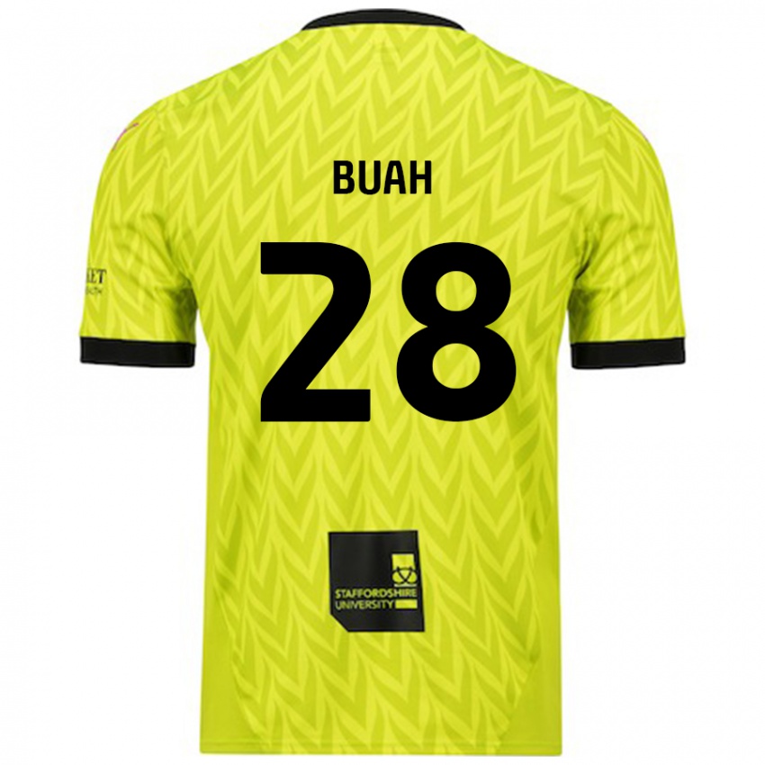 Niño Camiseta Andrew Buah #28 Verde Fluorescente 2ª Equipación 2024/25 La Camisa Argentina