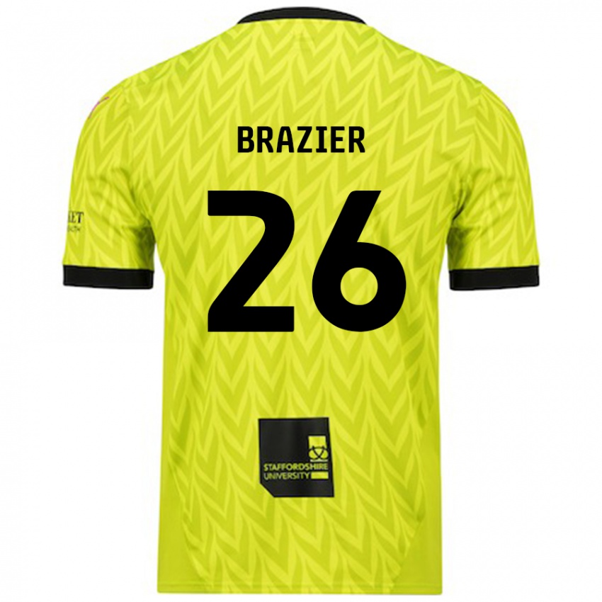 Niño Camiseta Liam Brazier #26 Verde Fluorescente 2ª Equipación 2024/25 La Camisa Argentina