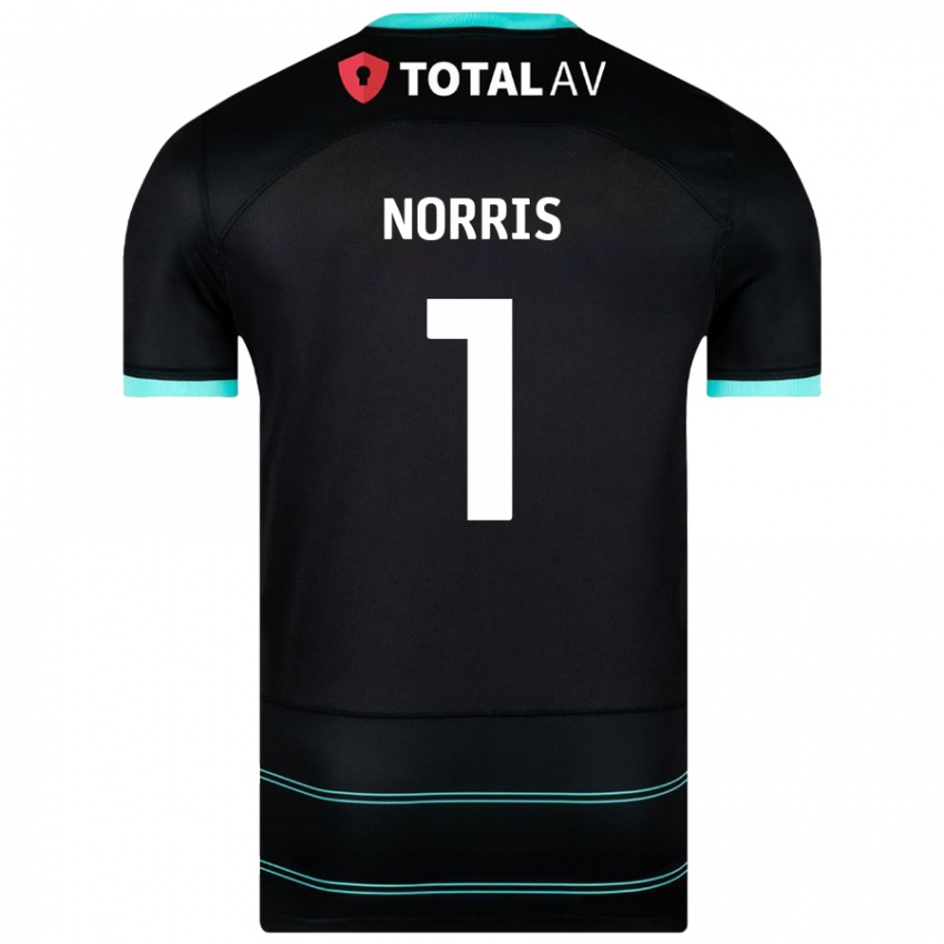 Niño Camiseta Will Norris #1 Negro 2ª Equipación 2024/25 La Camisa Argentina