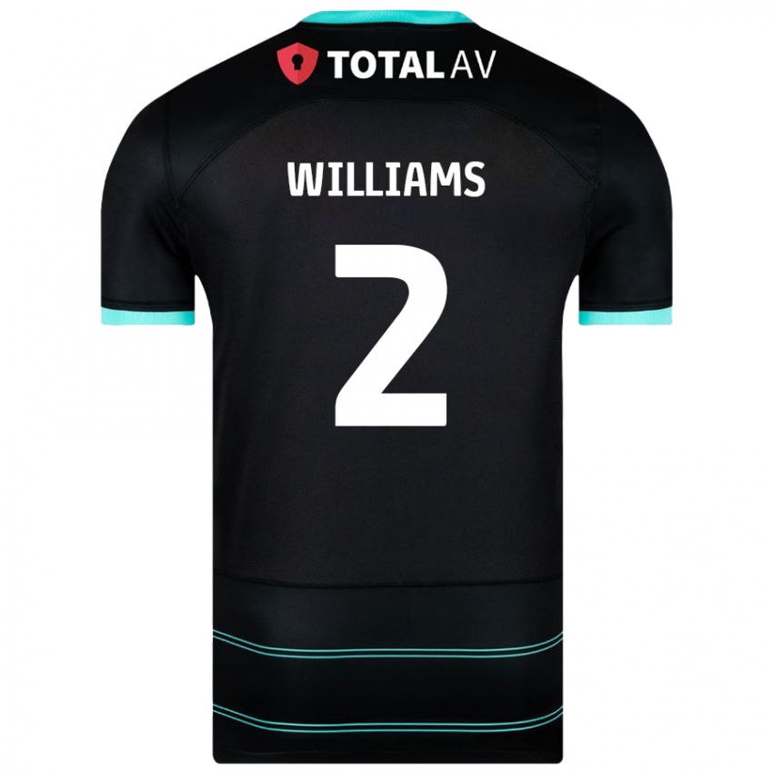 Niño Camiseta Jordan Williams #2 Negro 2ª Equipación 2024/25 La Camisa Argentina