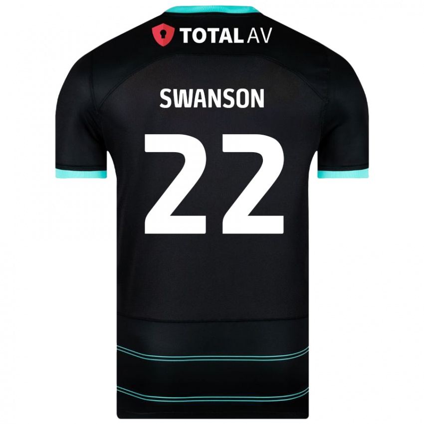 Niño Camiseta Zak Swanson #22 Negro 2ª Equipación 2024/25 La Camisa Argentina