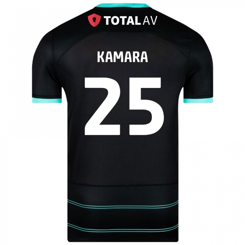 Niño Camiseta Abdoulaye Kamara #25 Negro 2ª Equipación 2024/25 La Camisa Argentina