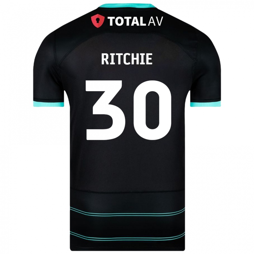 Niño Camiseta Matt Ritchie #30 Negro 2ª Equipación 2024/25 La Camisa Argentina