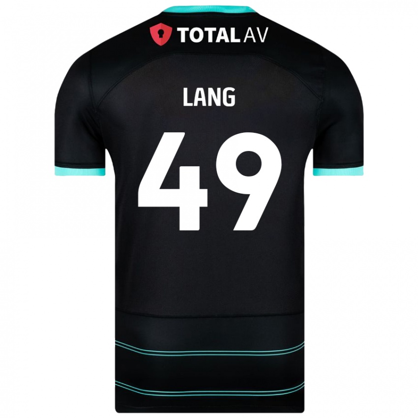 Niño Camiseta Callum Lang #49 Negro 2ª Equipación 2024/25 La Camisa Argentina