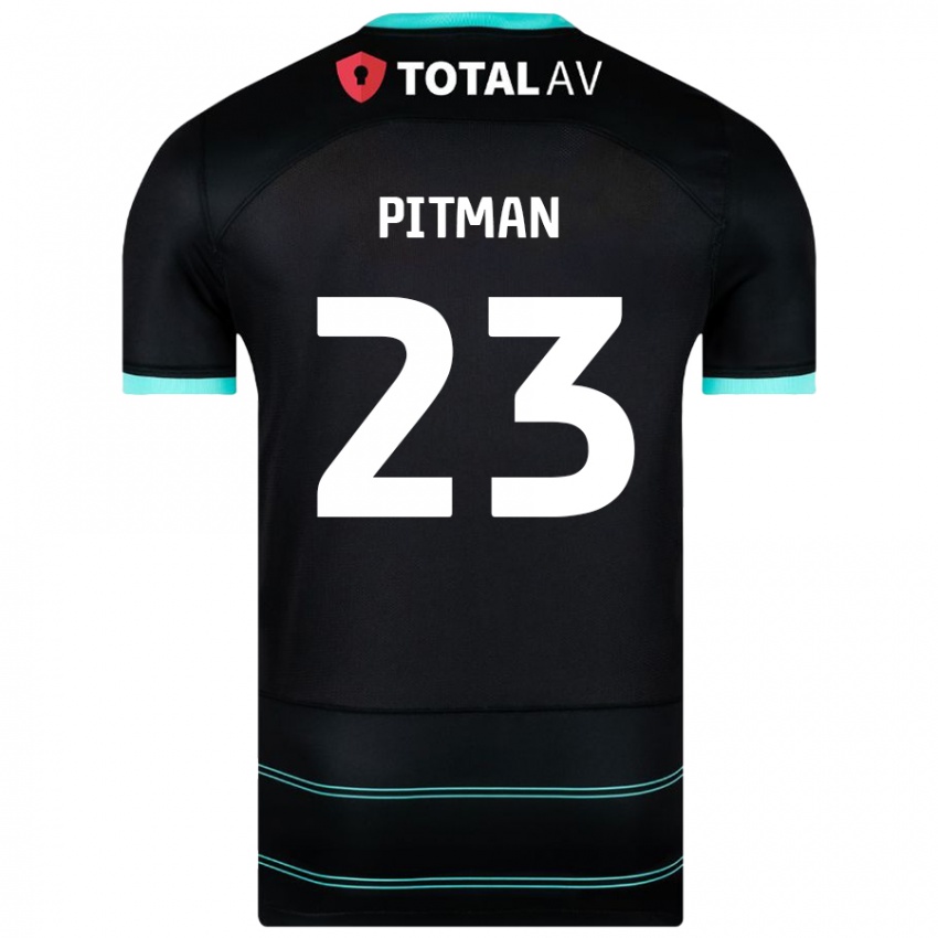 Niño Camiseta Emily Pitman #23 Negro 2ª Equipación 2024/25 La Camisa Argentina