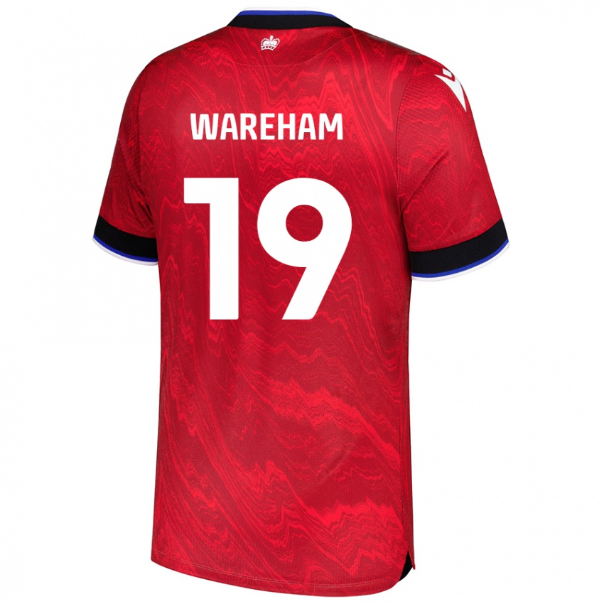 Niño Camiseta Jayden Wareham #19 Rojo Negro 2ª Equipación 2024/25 La Camisa Argentina