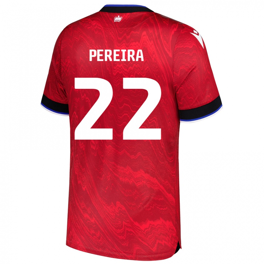 Niño Camiseta Joel Pereira #22 Rojo Negro 2ª Equipación 2024/25 La Camisa Argentina