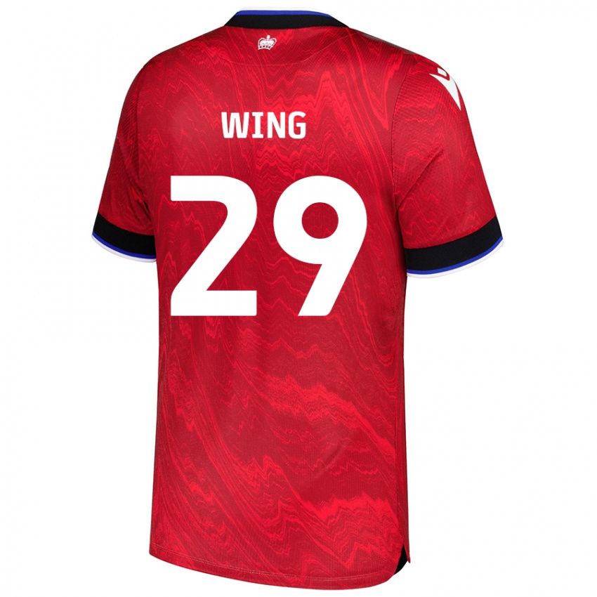 Niño Camiseta Lewis Wing #29 Rojo Negro 2ª Equipación 2024/25 La Camisa Argentina