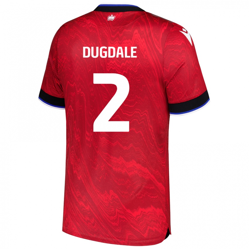 Niño Camiseta Rachel Dugdale #2 Rojo Negro 2ª Equipación 2024/25 La Camisa Argentina