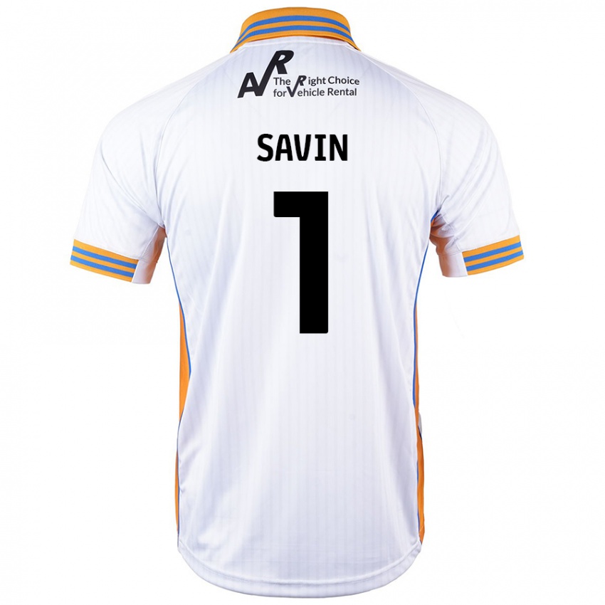 Niño Camiseta Toby Savin #1 Blanco 2ª Equipación 2024/25 La Camisa Argentina