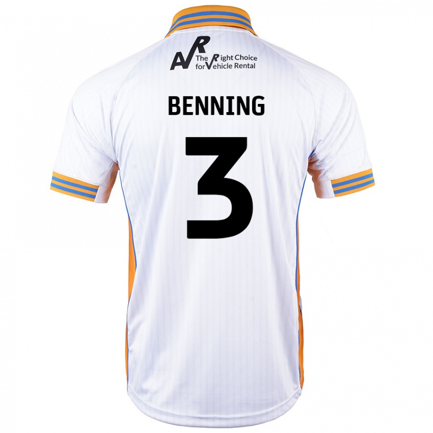 Niño Camiseta Mal Benning #3 Blanco 2ª Equipación 2024/25 La Camisa Argentina