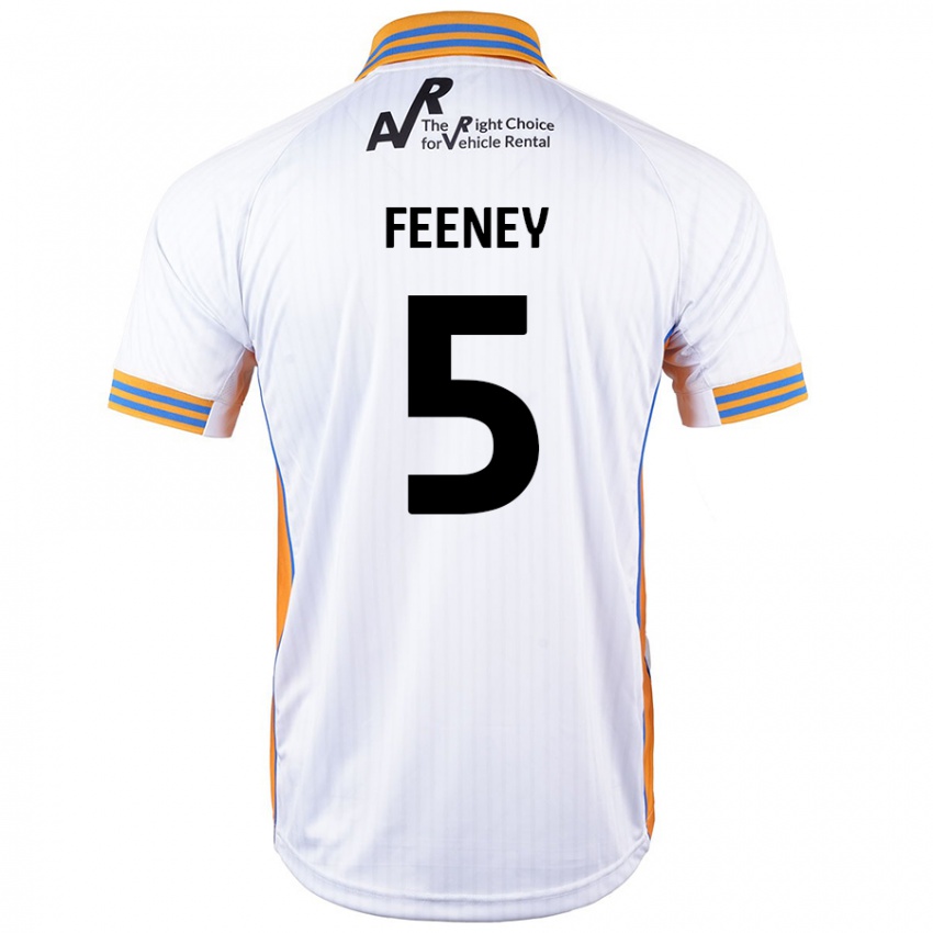 Niño Camiseta Morgan Feeney #5 Blanco 2ª Equipación 2024/25 La Camisa Argentina