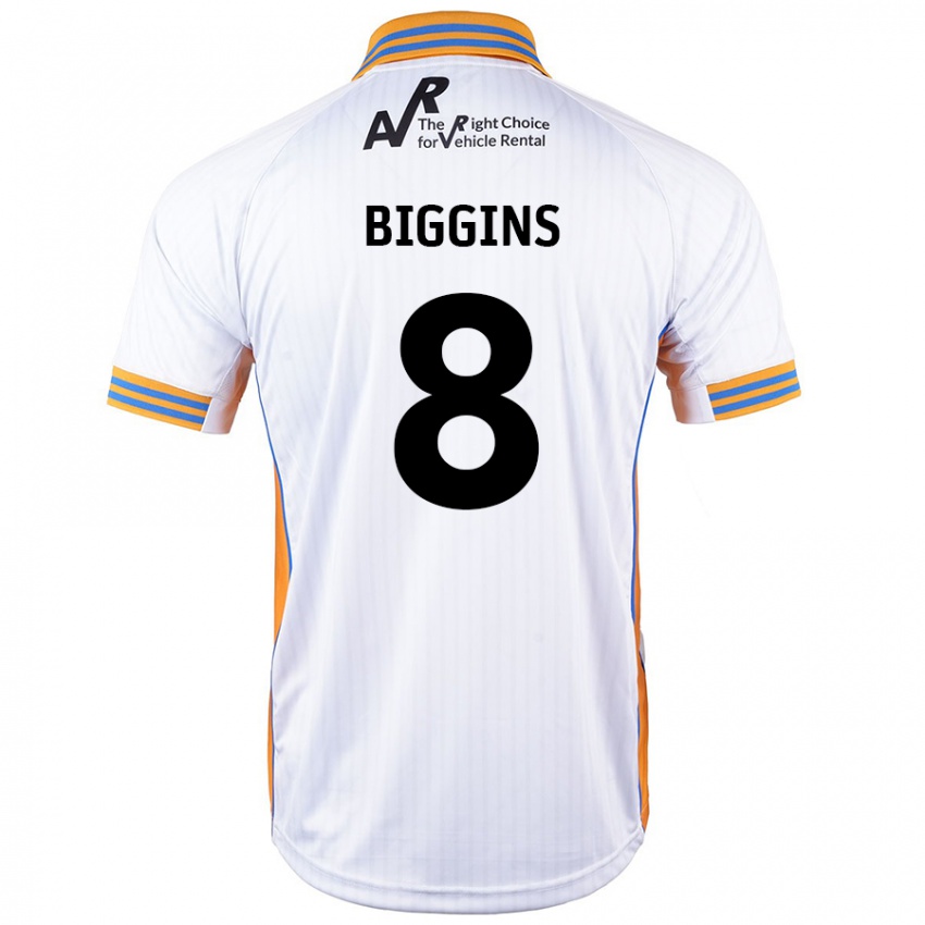 Niño Camiseta Harrison Biggins #8 Blanco 2ª Equipación 2024/25 La Camisa Argentina