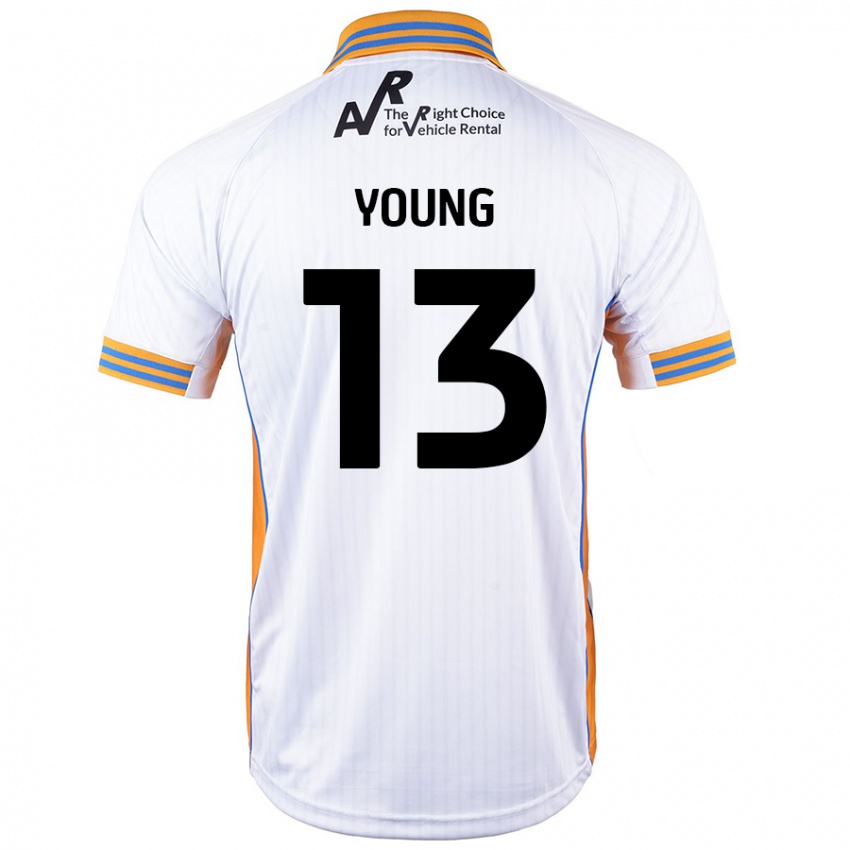 Niño Camiseta Joe Young #13 Blanco 2ª Equipación 2024/25 La Camisa Argentina