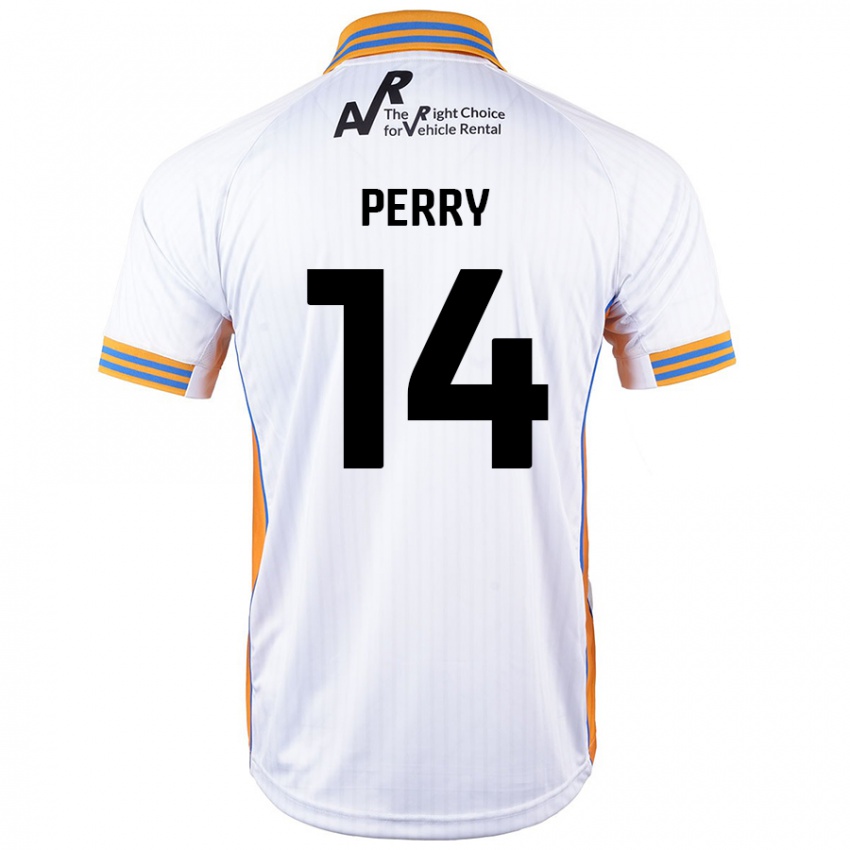 Niño Camiseta Taylor Perry #14 Blanco 2ª Equipación 2024/25 La Camisa Argentina