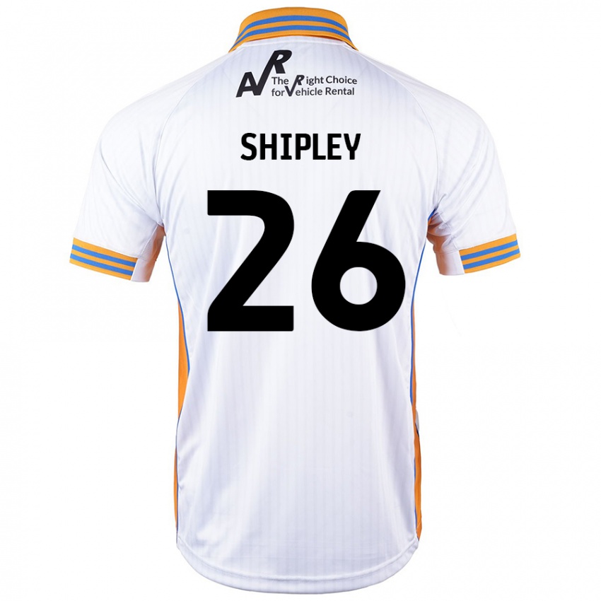 Niño Camiseta Jordan Shipley #26 Blanco 2ª Equipación 2024/25 La Camisa Argentina