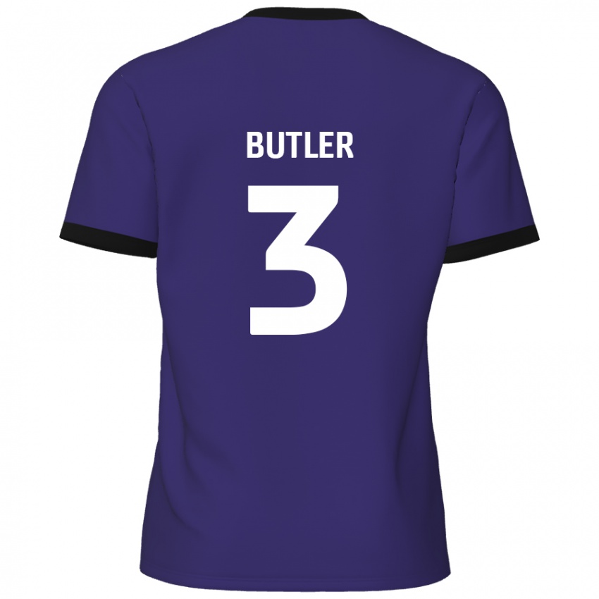 Niño Camiseta Dan Butler #3 Púrpura 2ª Equipación 2024/25 La Camisa Argentina