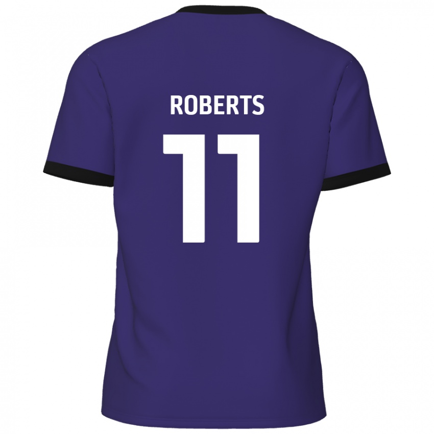 Niño Camiseta Jordan Roberts #11 Púrpura 2ª Equipación 2024/25 La Camisa Argentina