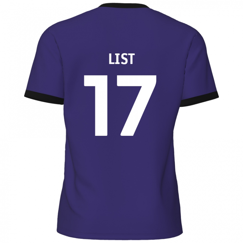 Niño Camiseta Elliott List #17 Púrpura 2ª Equipación 2024/25 La Camisa Argentina