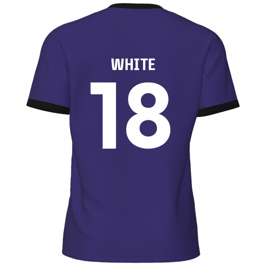 Niño Camiseta Harvey White #18 Púrpura 2ª Equipación 2024/25 La Camisa Argentina