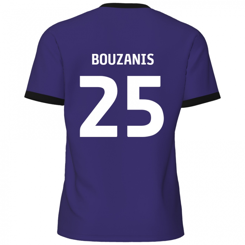 Niño Camiseta Dean Bouzanis #25 Púrpura 2ª Equipación 2024/25 La Camisa Argentina