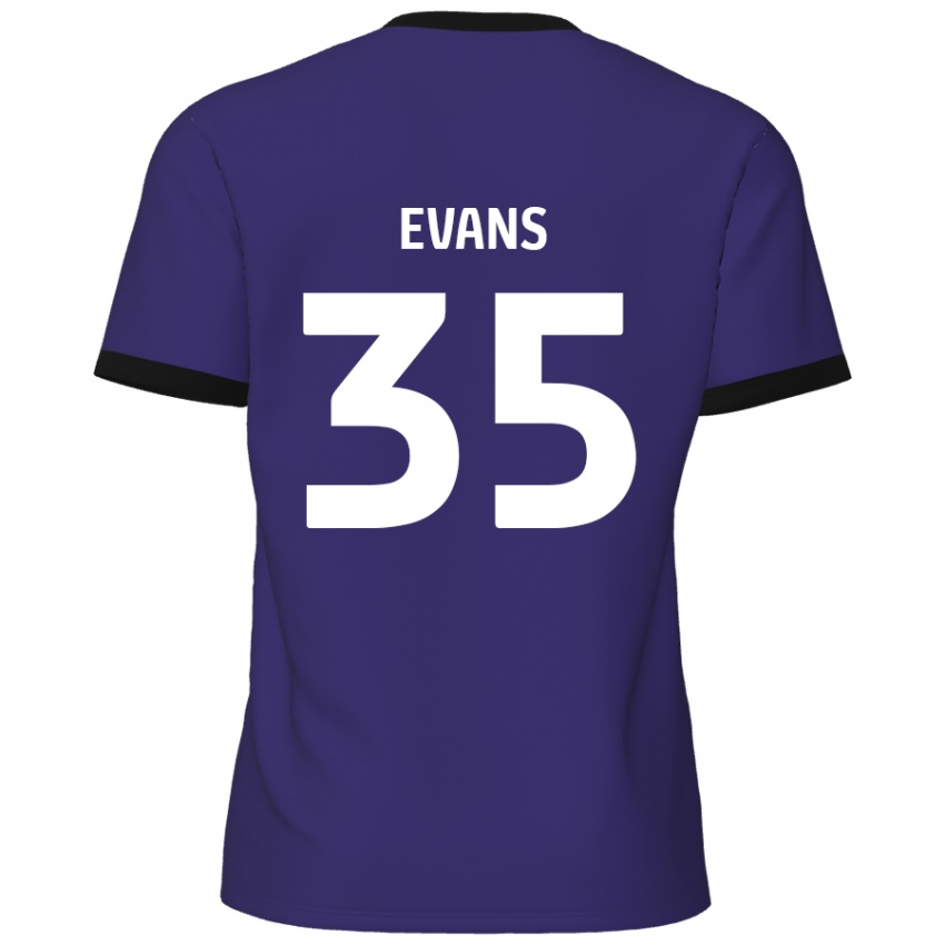 Niño Camiseta Makise Evans #35 Púrpura 2ª Equipación 2024/25 La Camisa Argentina