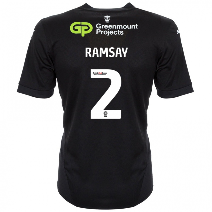 Niño Camiseta Calvin Ramsay #2 Negro 2ª Equipación 2024/25 La Camisa Argentina