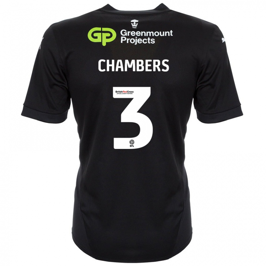 Niño Camiseta Luke Chambers #3 Negro 2ª Equipación 2024/25 La Camisa Argentina