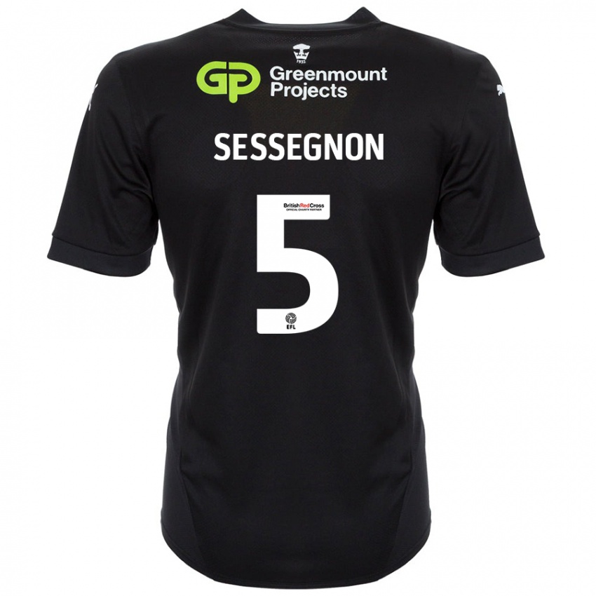 Niño Camiseta Steven Sessegnon #5 Negro 2ª Equipación 2024/25 La Camisa Argentina