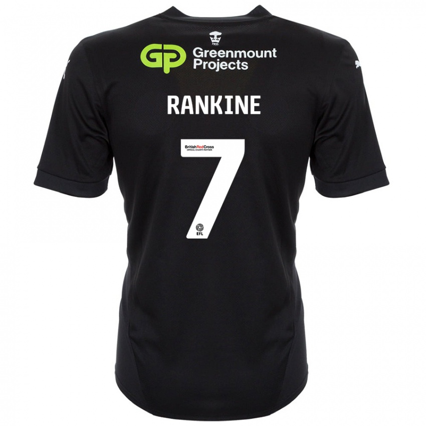 Niño Camiseta Dion Rankine #7 Negro 2ª Equipación 2024/25 La Camisa Argentina