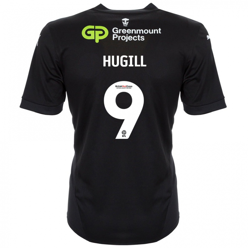 Niño Camiseta Joe Hugill #9 Negro 2ª Equipación 2024/25 La Camisa Argentina