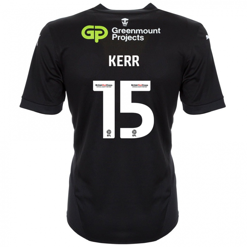 Niño Camiseta Jason Kerr #15 Negro 2ª Equipación 2024/25 La Camisa Argentina