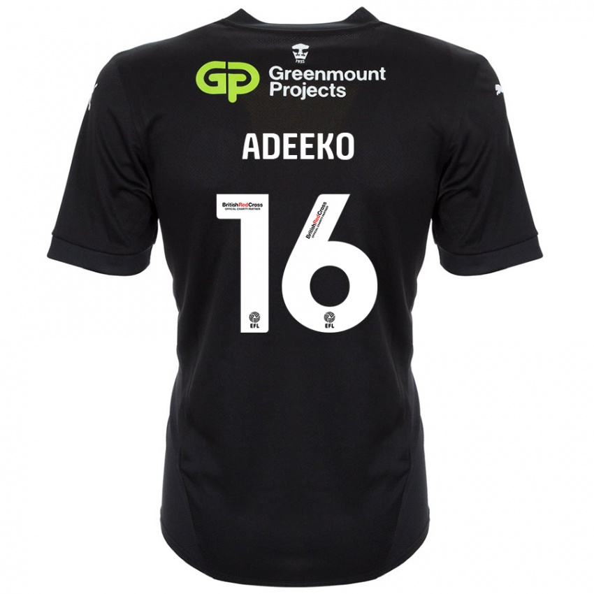 Niño Camiseta Baba Adeeko #16 Negro 2ª Equipación 2024/25 La Camisa Argentina