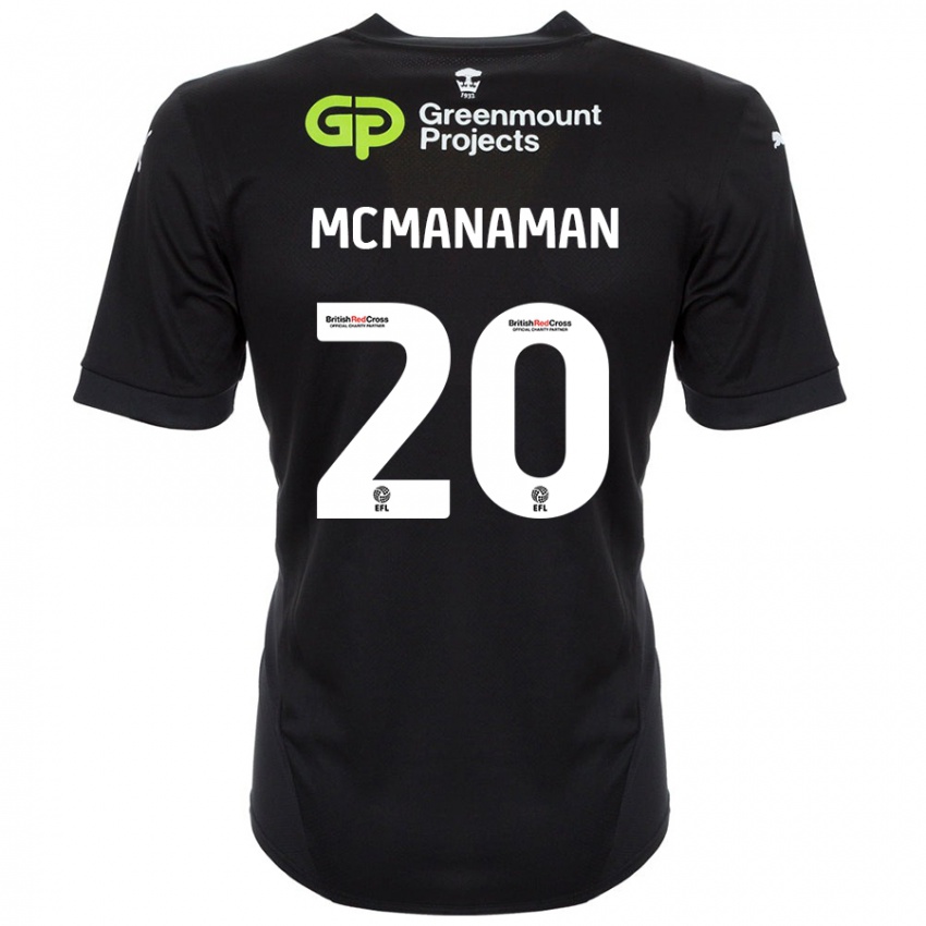 Niño Camiseta Callum Mcmanaman #20 Negro 2ª Equipación 2024/25 La Camisa Argentina