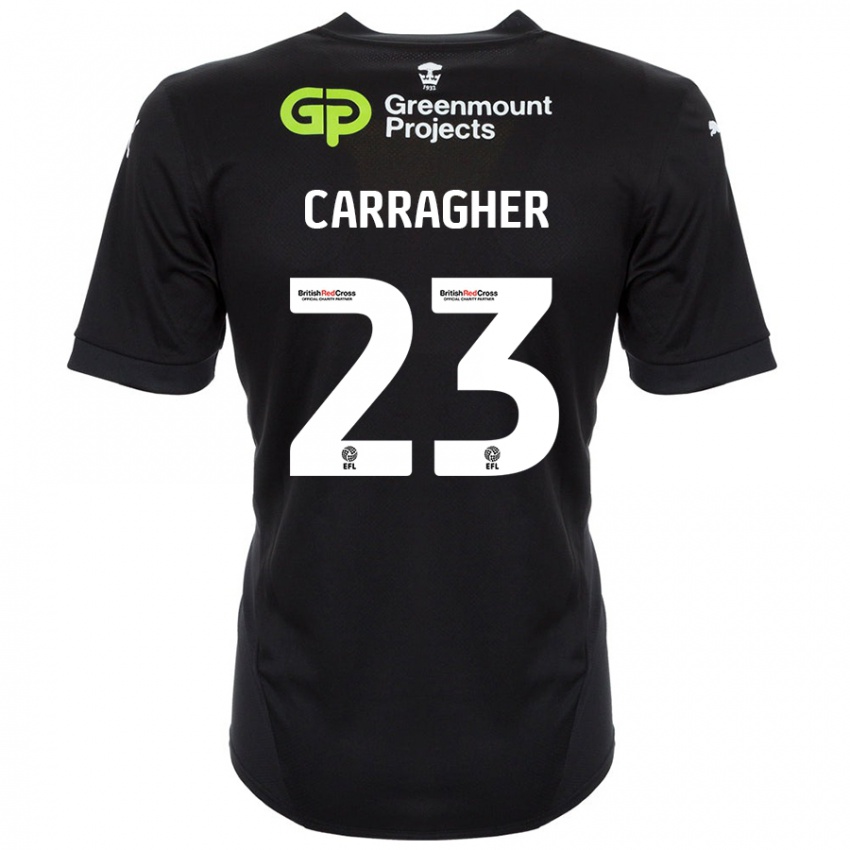 Niño Camiseta James Carragher #23 Negro 2ª Equipación 2024/25 La Camisa Argentina