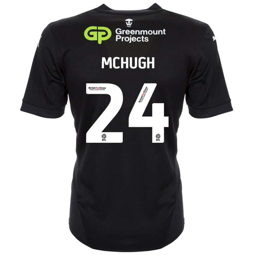 Niño Camiseta Harry Mchugh #24 Negro 2ª Equipación 2024/25 La Camisa Argentina