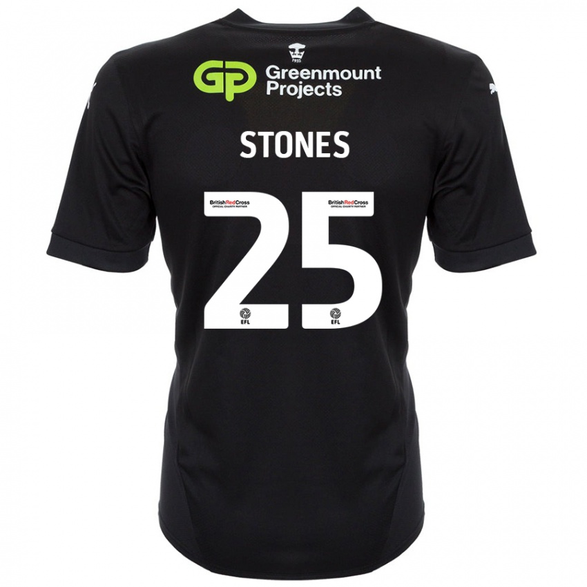 Niño Camiseta Josh Stones #25 Negro 2ª Equipación 2024/25 La Camisa Argentina