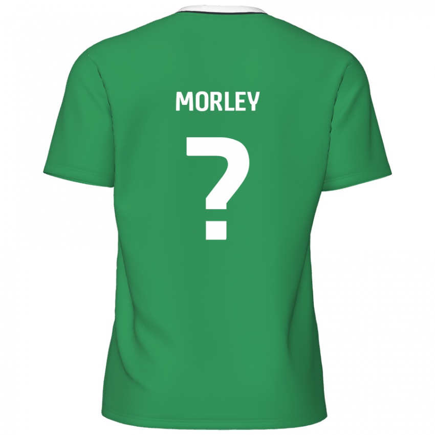 Niño Camiseta Aaron Morley #0 Verde Rayas Blancas 2ª Equipación 2024/25 La Camisa Argentina