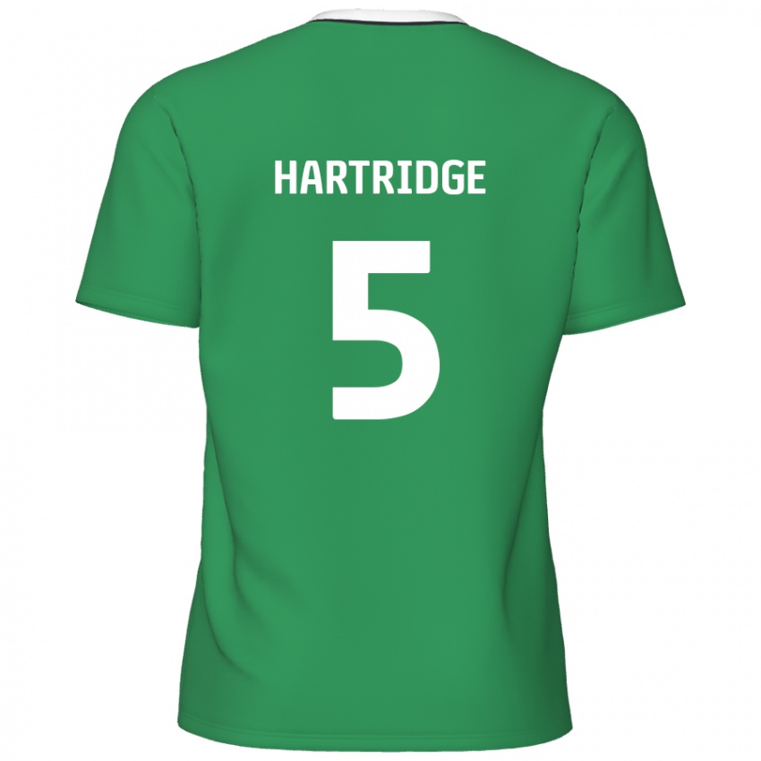 Niño Camiseta Alex Hartridge #5 Verde Rayas Blancas 2ª Equipación 2024/25 La Camisa Argentina