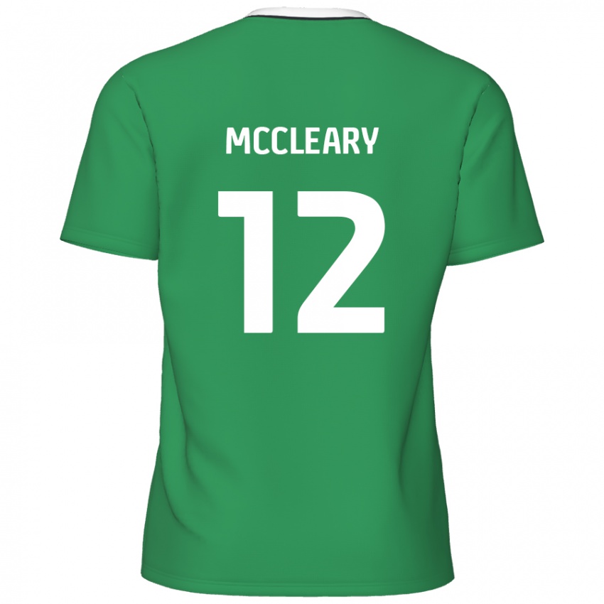 Niño Camiseta Garath Mccleary #12 Verde Rayas Blancas 2ª Equipación 2024/25 La Camisa Argentina