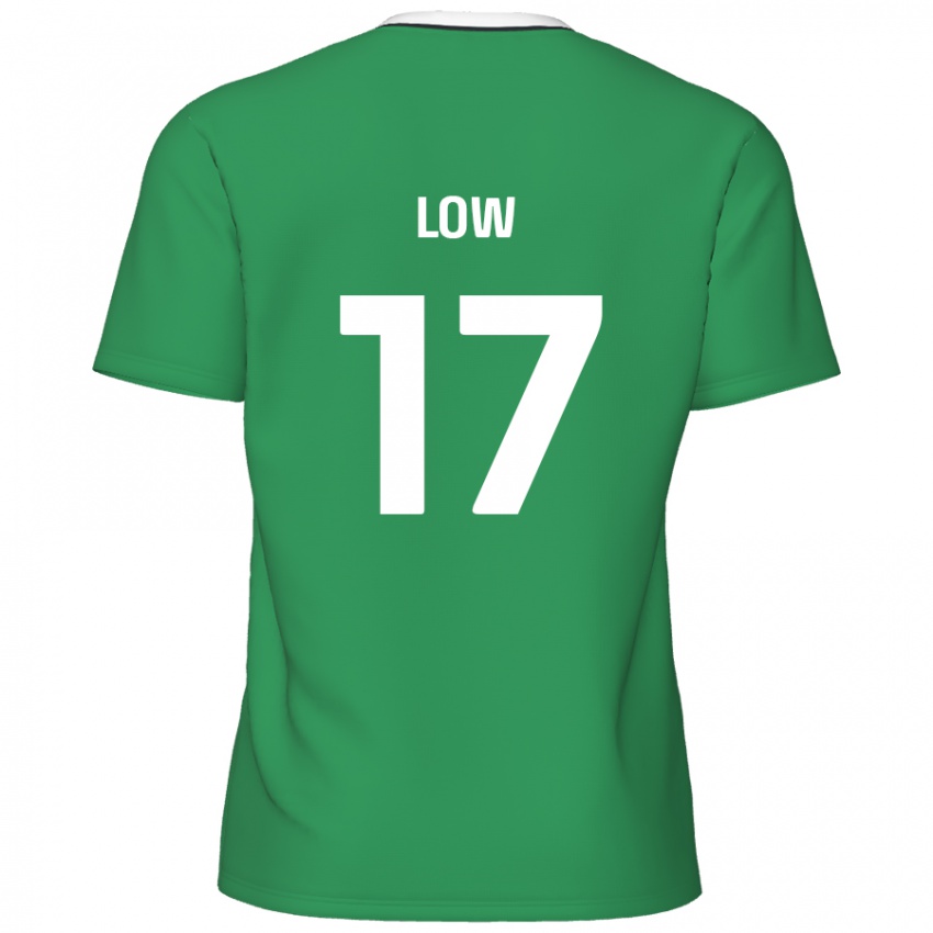 Niño Camiseta Joe Low #17 Verde Rayas Blancas 2ª Equipación 2024/25 La Camisa Argentina