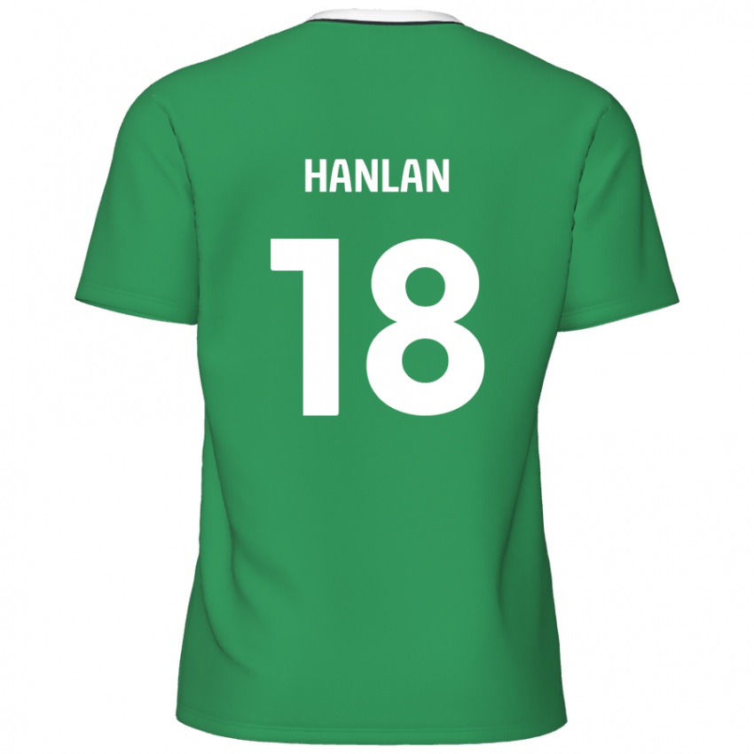 Niño Camiseta Brandon Hanlan #18 Verde Rayas Blancas 2ª Equipación 2024/25 La Camisa Argentina