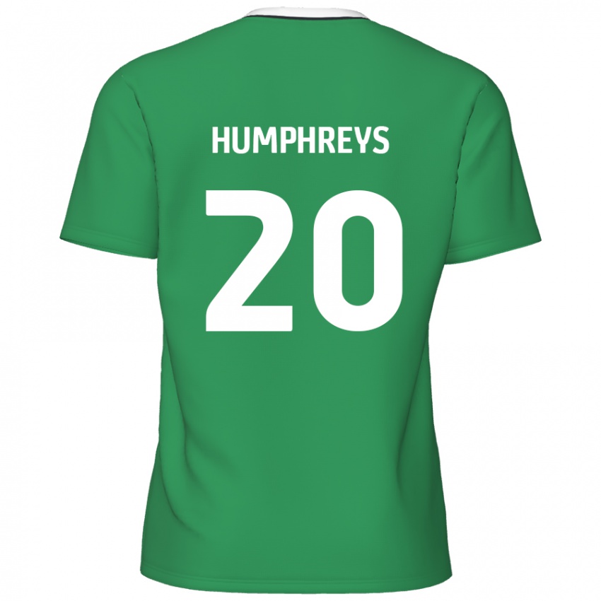 Niño Camiseta Cameron Humphreys #20 Verde Rayas Blancas 2ª Equipación 2024/25 La Camisa Argentina