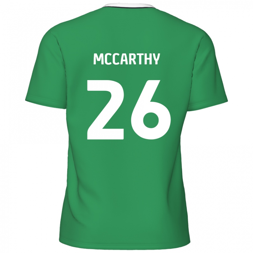 Niño Camiseta Jason Mccarthy #26 Verde Rayas Blancas 2ª Equipación 2024/25 La Camisa Argentina